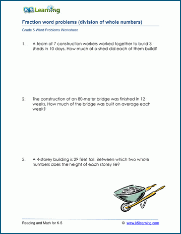 5th grade word problems worksheet pdf