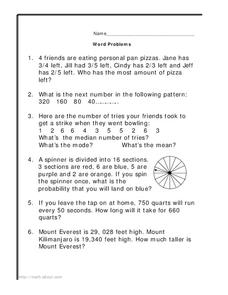 5th grade word problems
