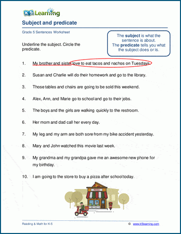 Grade 5 Grammar &  Writing Worksheets | Worsheets library