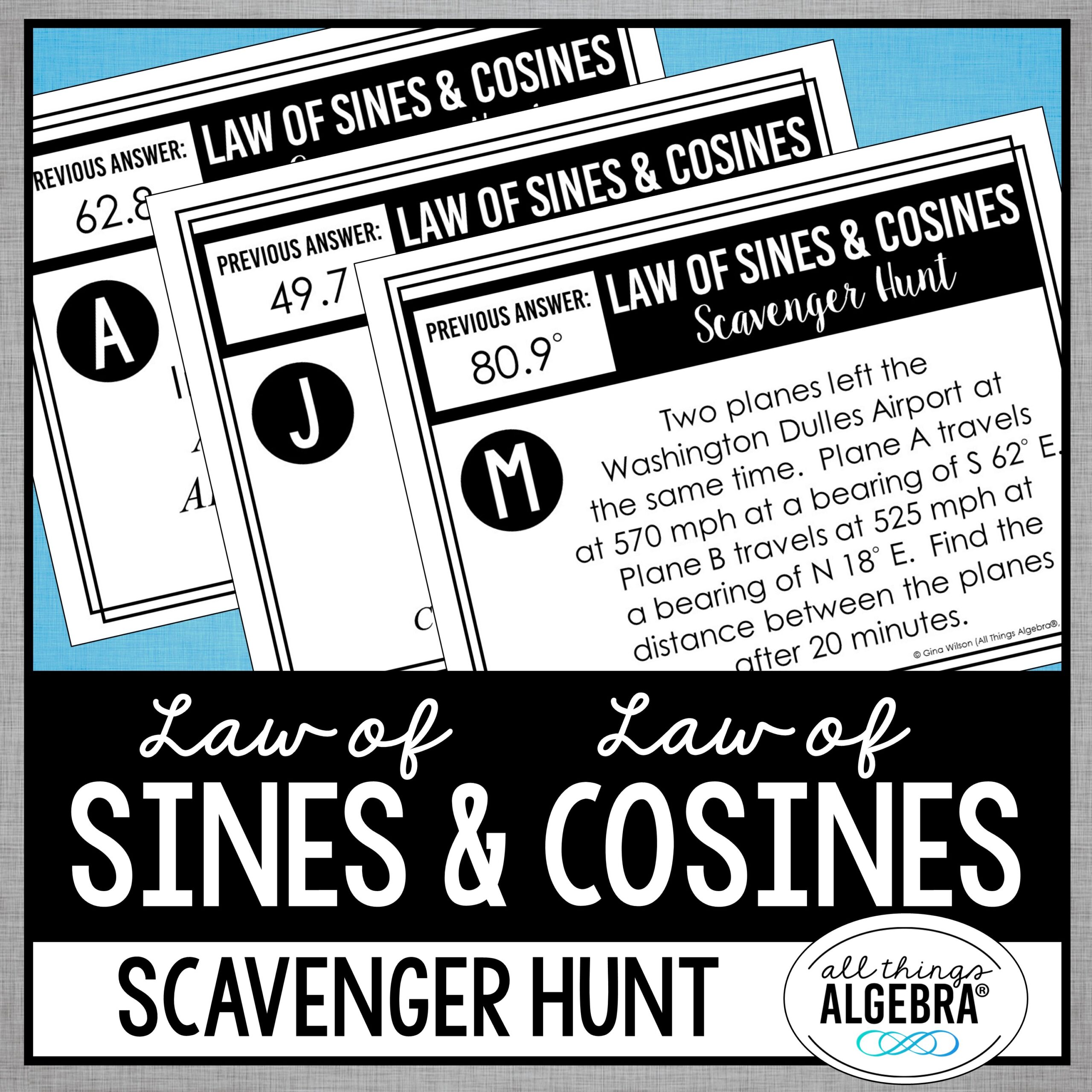 6 310501 law of sines and cosines review kuta with answers