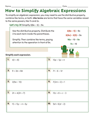 6.EE.A.3 Worksheets - Common Core Math