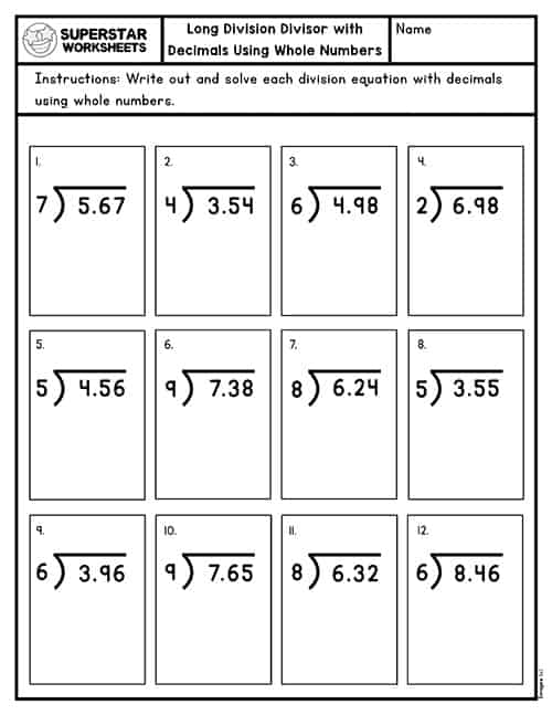 Long Division Worksheets -Worksheets Library
