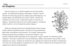 Six Kingdoms - Reading Comprehension Worksheet | edHelper