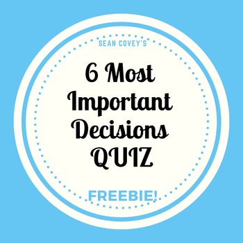 6 most important decisions you ll ever make worksheet