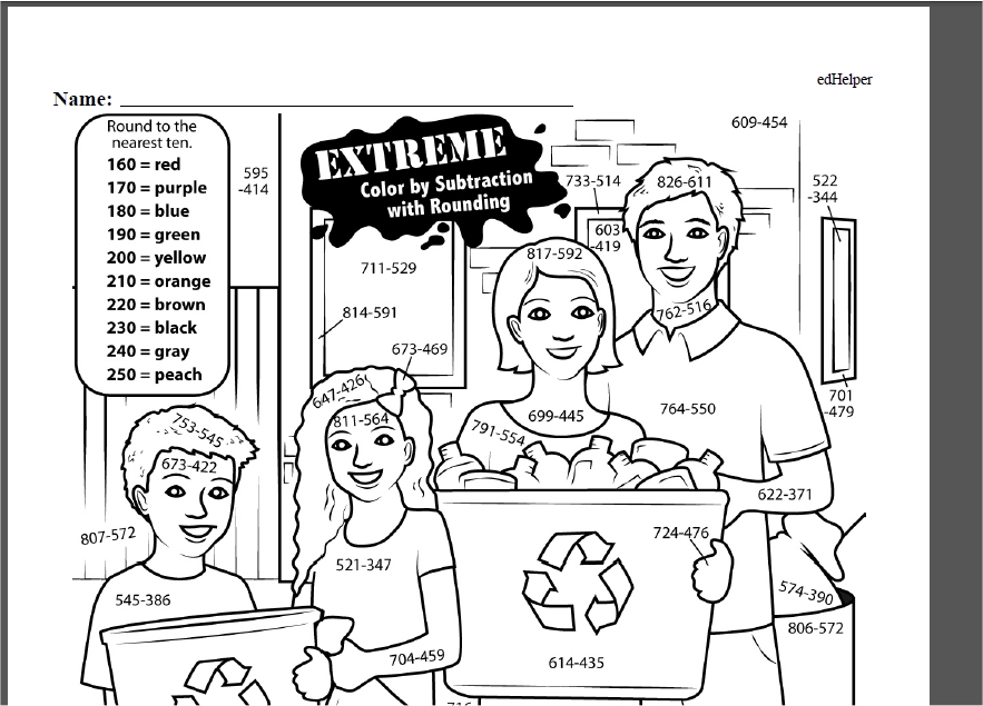 Coloring Pages using Math that you will Want to Print | edHelper.com