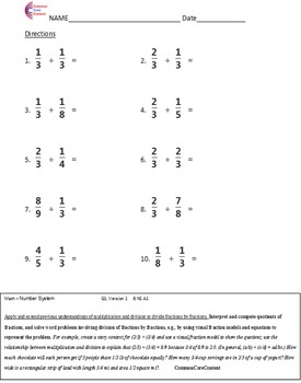 6.NS. Number System All Standards 6th Grade Common Core Math ...