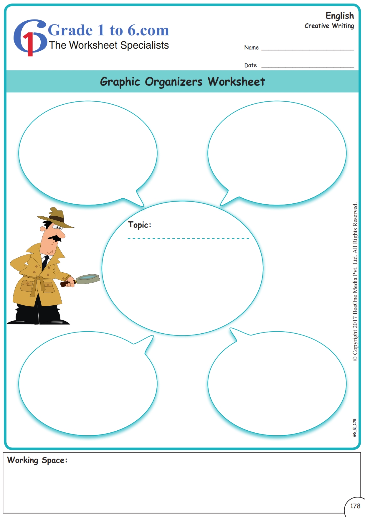 Graphic Organizers worksheet | Grade1to6.com