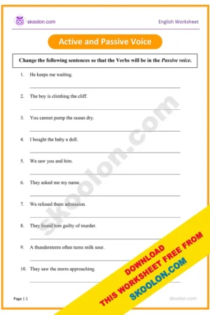 6th grade english worksheet with answers