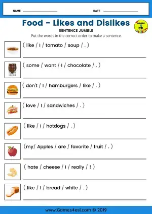 6th grade esl worksheet
