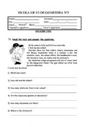 Written Test, 6th grade - ESL worksheet by Anaaa