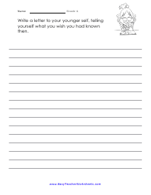 6th grade essay writing worksheet