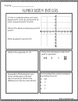 Sixth Grade Math Review - 5 FREE Worksheets by Live Laugh Math worksheets library