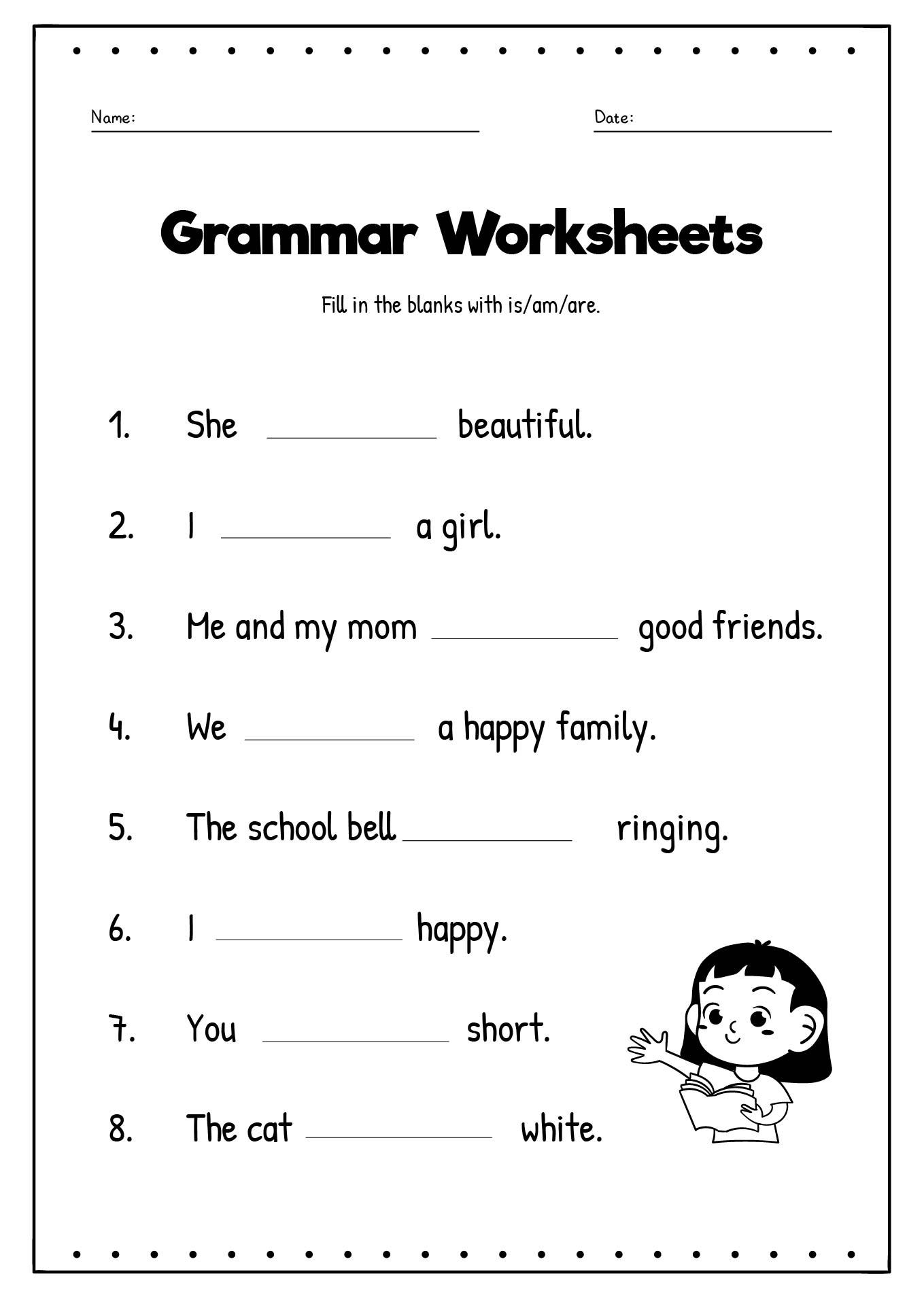 14 English Grammar Worksheets PDF - Free PDF at worksheeto.com
