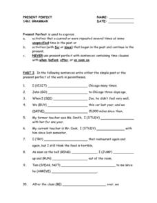 6th grade grammer worksheet