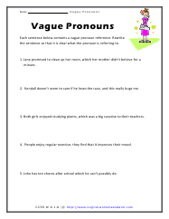 Grade 6 Language Arts Worksheets