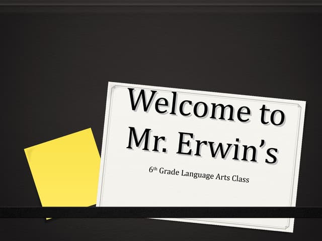 Notes &  PowerPoints - 6th Grade Language Arts With Ms. Yarborough