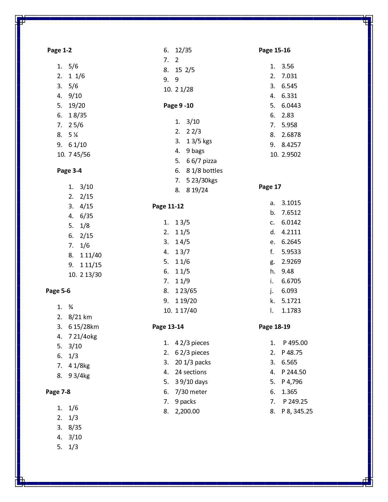 Eureka Math Grade 6 Module 4 Lesson 2 Division of Fractions Answer ...