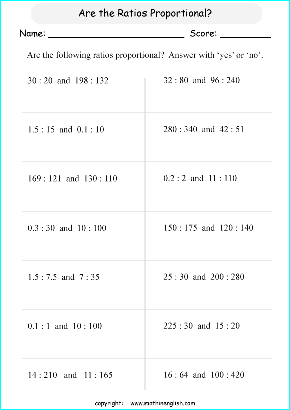Printable primary math worksheet for math grades 1 to 6 based on ...