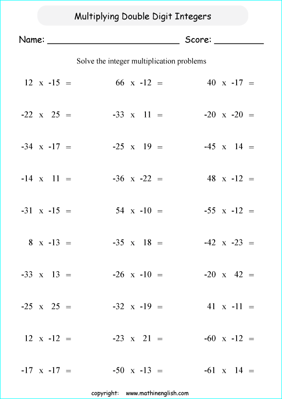 Printable primary math worksheet for math grades 1 to 6 based on ...