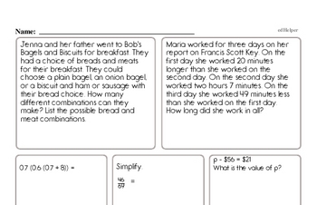 Sixth Grade Enrichment Worksheets | edHelper.com