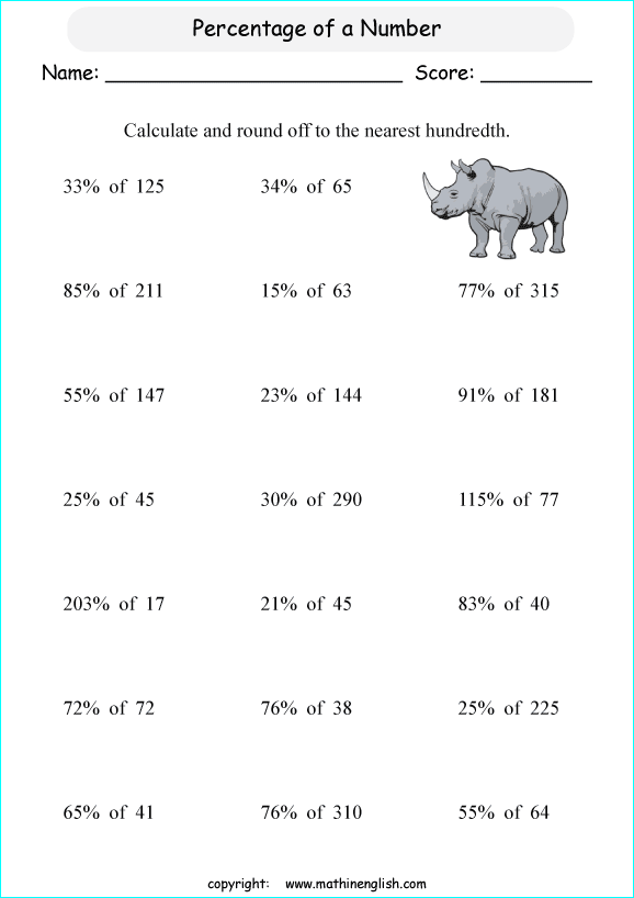 Grade Percentage Worksheets Free Printables Worksheets, 51% OFF