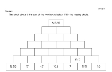 Math Puzzle Worksheets For Kids in 1st to 6th Grades | edHelper.com