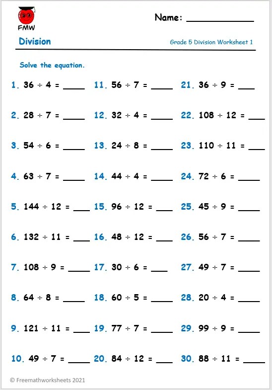 6th grade math skills worksheet