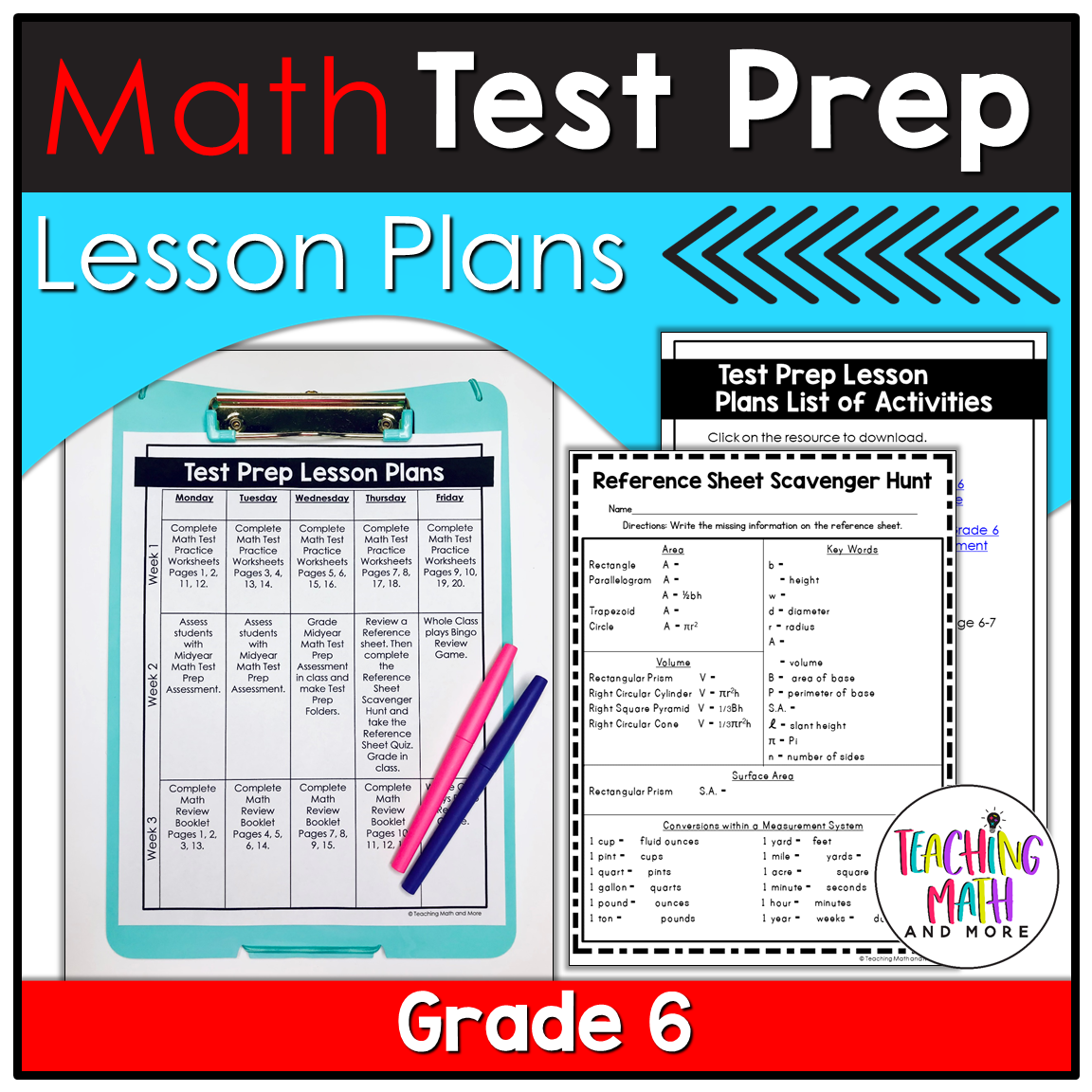 Kelly McCown Math Test Review Activities Grade 6 Worksheets Library