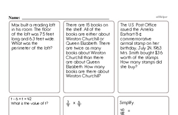 Word Problems Worksheets - Free Printable Math PDFs | edHelper.com