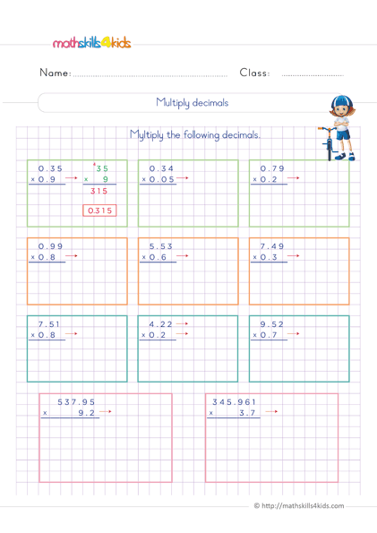 6th grade math worksheet free printable