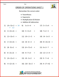 6th Grade Math Worksheets