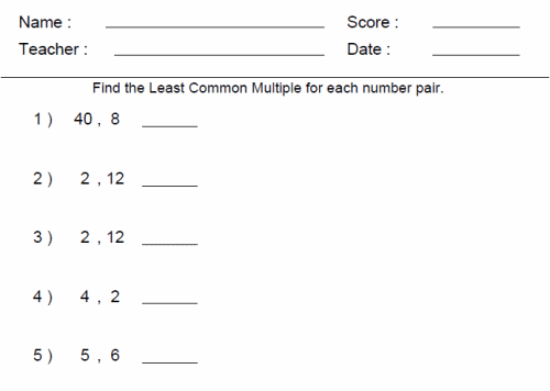 Math Worksheets For 6th Grade | 6th Grade Online Math Worksheets ...