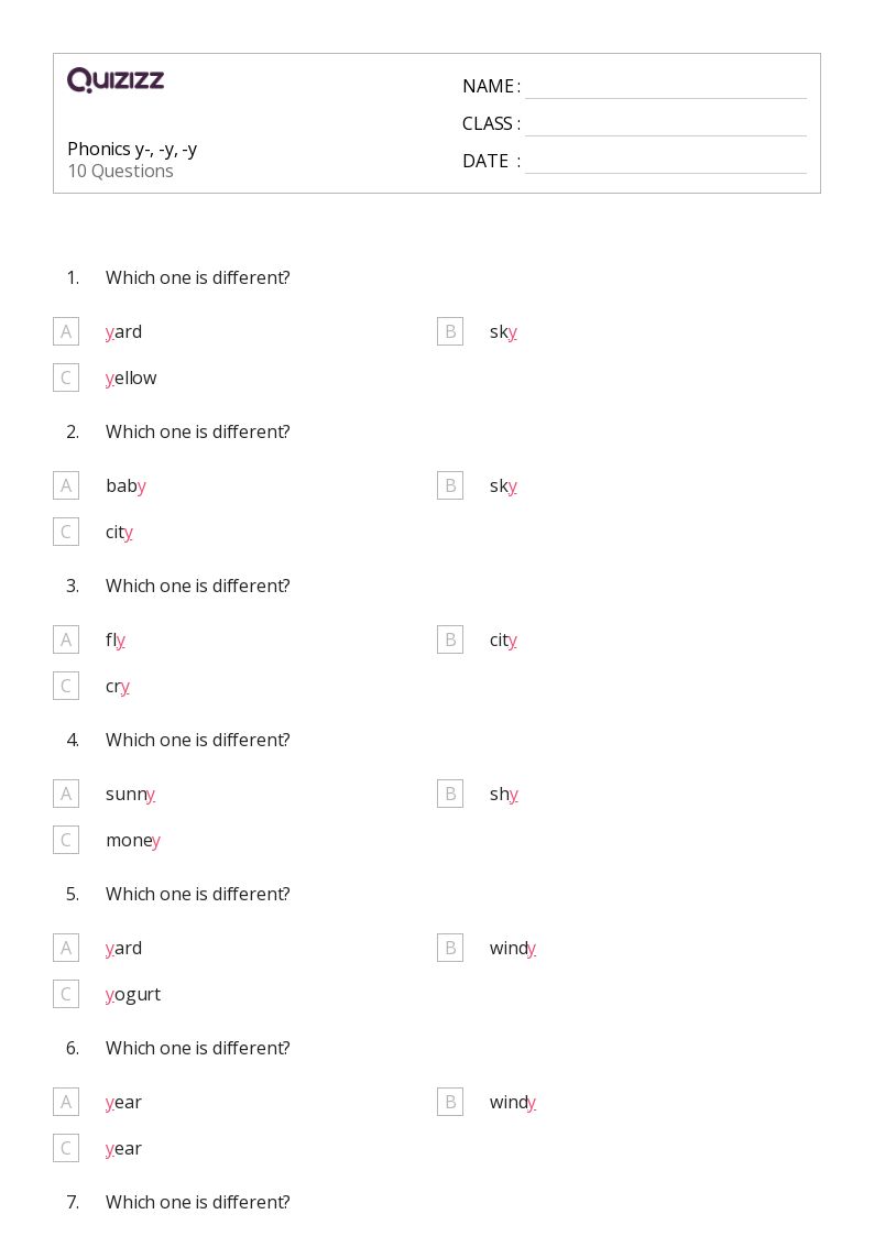 50+ Phonics worksheets for 6th Class on Quizizz | Free &  Printable