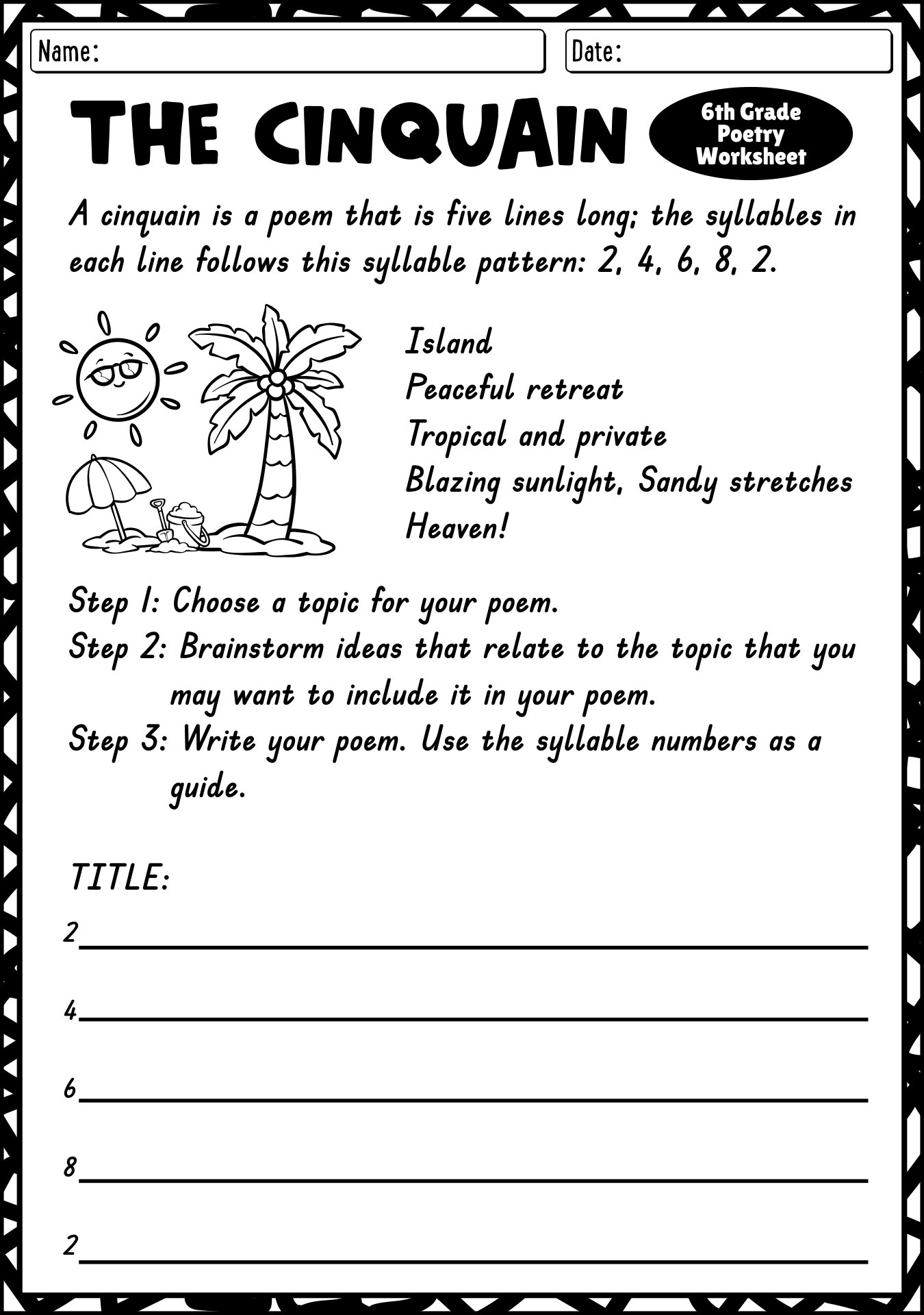 worksheets library | Poetry Worksheets