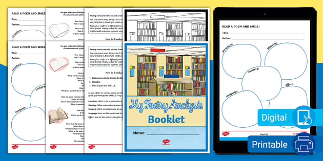 6th grade poetry worksheet