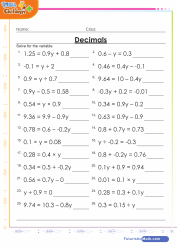 6th grade pre algebra worksheet