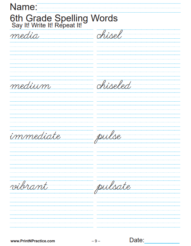 Sixth Grade Worksheets ⭐ Practice Math, Grammar, Spelling, Writing