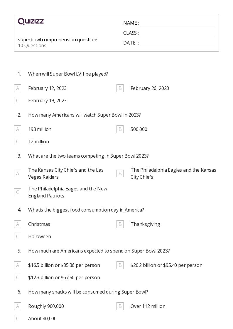 50+ Comprehension Questions worksheets for 6th Grade on Quizizz ...