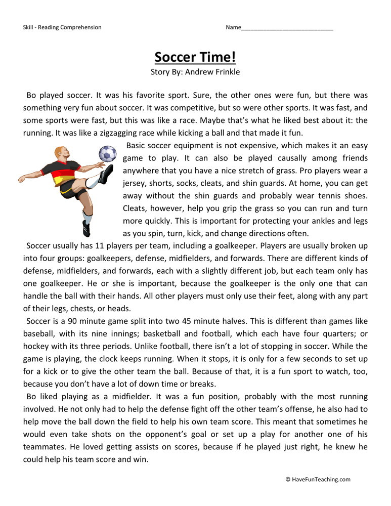 Sixth Grade Reading Comprehension Worksheets