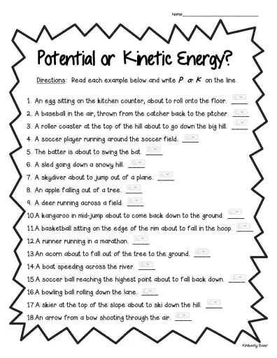 6th grade science worksheet free printable