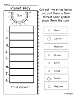 Free Solar System Worksheets | edHelper.com