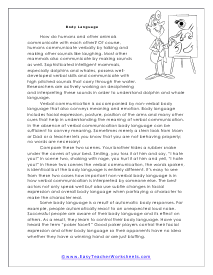 6th Grade Reading Comprehension Worksheets