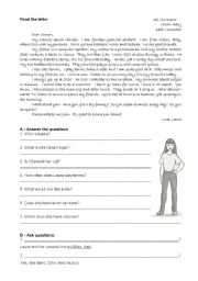 6th grade worksheet reading