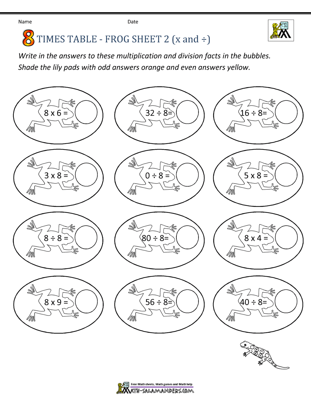 7 and 8 times table worksheet