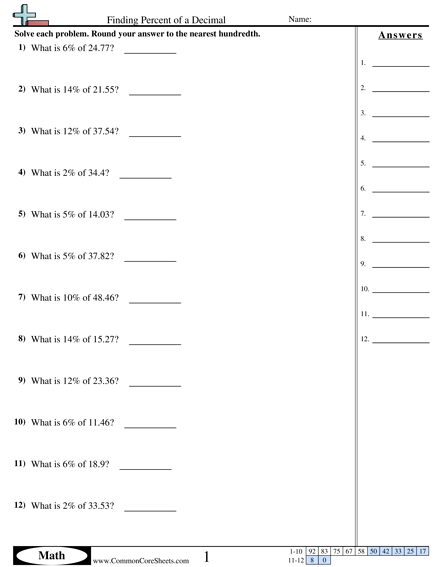 7.ee.3 Worksheets | Free - CommonCoreSheets