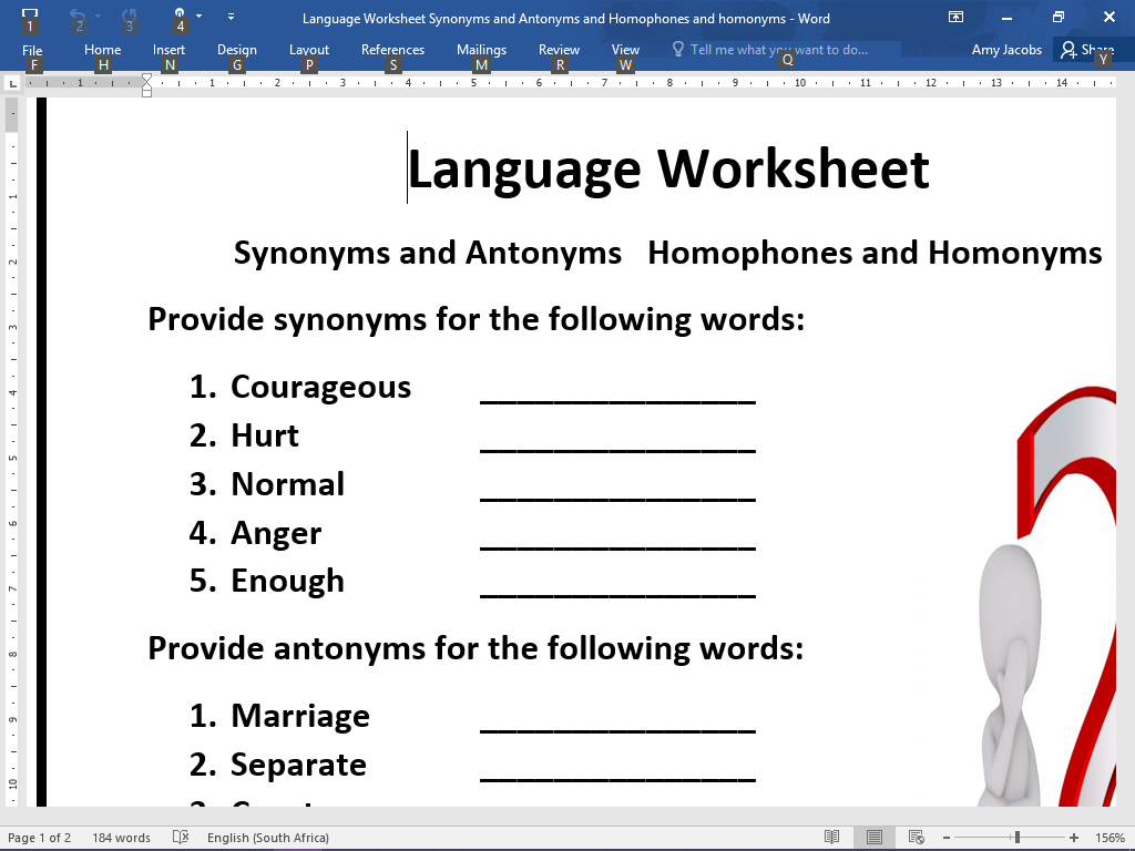 7 grade english worksheet