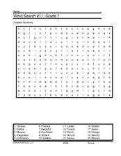 7 grade english worksheet
