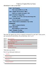 7 habits of highly effective teens worksheet