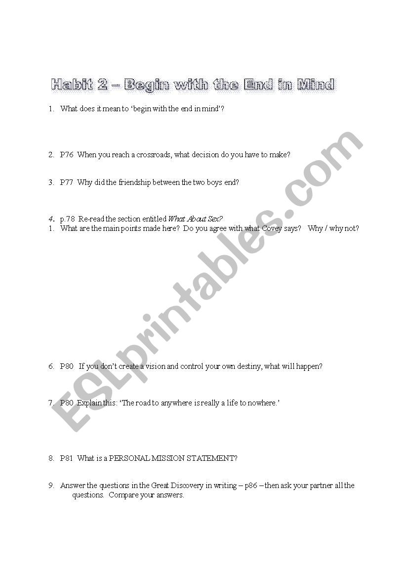 7 Habit WB 1-10-2.pdf - 7 Habits of Highly Effective Teens A. The ...