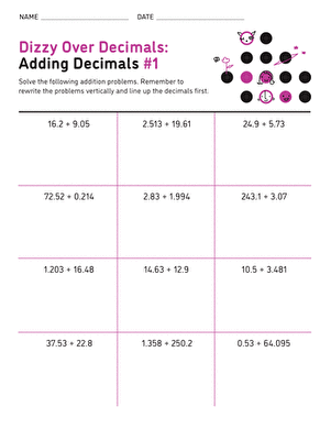 7.NS.A.1 Worksheets - Common Core Math